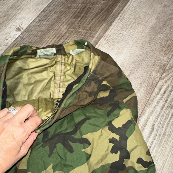 Vintage BDU US military army camo extended cold weather trousers pants S/M rain - Picture 8 of 11